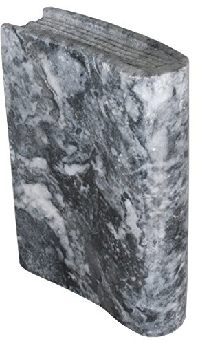 HARK Marmorbuch BLACK-ZEBRA Marmor Buch Briefbeschwerer massiv Naturstein