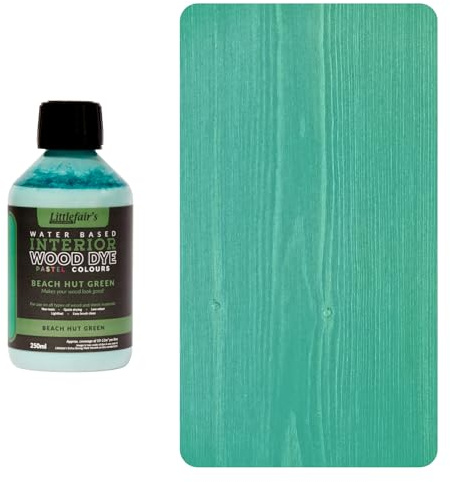 Littlefair’s Water Based Wood Dye - Pastel Range (250ml, Beach Hut Green)