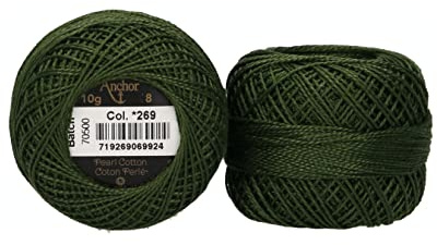 Anchor Perlgarn 8, 4591008-00269, Farbe:wachholder dunkel, Stickgarne