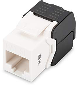 Digitus DN93502 Inserto Jack, Modulo Keystone - Bianco, Cat 5E - Non Schermato