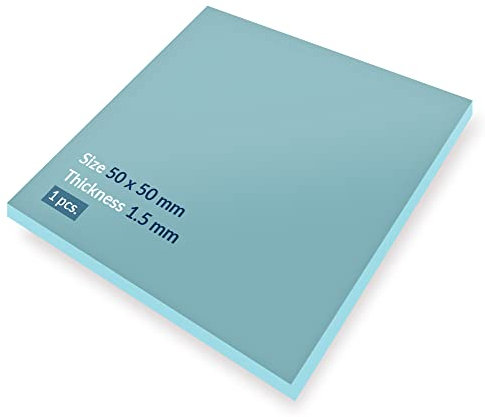 ARCTIC TP-2 (APT2560): Economic Thermal Pad, 50 x 50 x 1.5 mm (1 Piece) - Thermal pad, Excellent heat conduction, Low hardness, Ideal gap filler, Easy installation, Safe handling - Blue