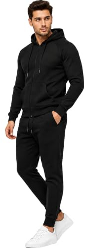 Violento Jogginganzug | Herren | Männer | Trainingsanzug | Tracksuit | Uni Colour | Sportanzug | Fitness 586 Basics Baumwolle | Homewear Präsentationsanzug