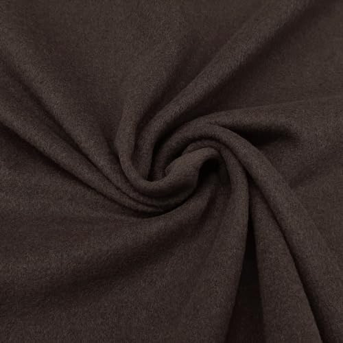 Gaby - Kaschmir Wolle Mantel Wollstoff Meterware 20 Farben - tabakbraun
