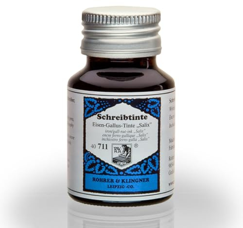Rohrer & Klingner 50 ml Bottle Fountain Pen Ink, Iron Gall Nut-Ink, Salix