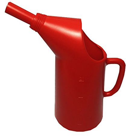 Reilang 31.26 Ölmaß mit Trichteraufsatz aus PE, 1 L, Rot