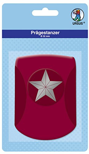 Ursus 19670026 - Prägestanzer Stern, ca. 32 mm, rosa