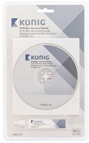 König TVDLC10 Lens Cleaner with 20ml Cleaning Fluid for DVD/Blu-ray Player