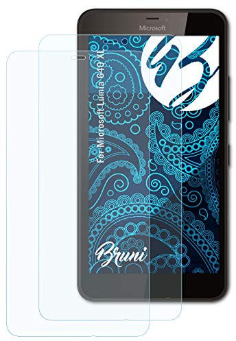 Bruni Schutzfolie kompatibel mit Microsoft Lumia 640 XL Folie, glasklare Displayschutzfolie (2X)