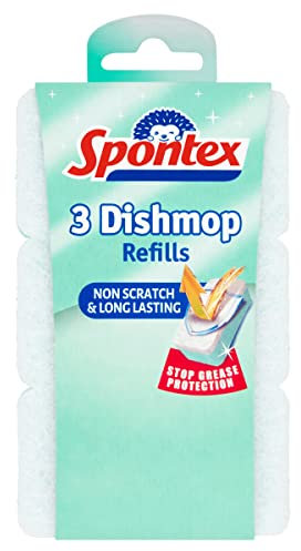Spontex 3 Dishmop Non Scratch Sponge Refills