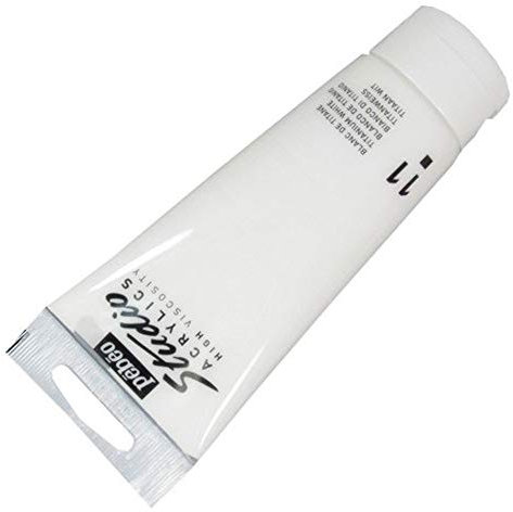 Pébéo - Acrylic Fine Studio Acrylics - Acrylfarbe für Künstler - Farbe für Profis und Anfänger - Leuchtende und pigmentierte Farbe - Titanweiß - 100 ml