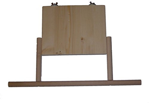 pipano Sitzbrett 25 x 20 cm mit 3 Sitzstangen 20 mm für Vogelkäfig, Sitzplatz, Nymphensittich, S32520