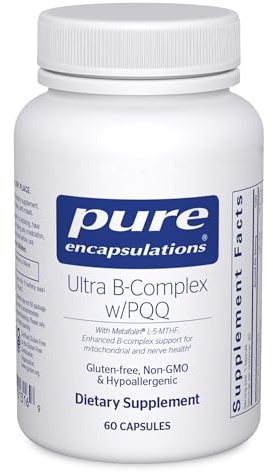 Pure Encapsulations Ultra B-Complex with PQQ | Vitamin B Supplement to Support Nerves, Cells, Methylation, and Mitochondrial Health* | 60 Capsules