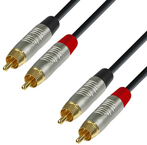 Adam Hall Cables 4 STAR TCC 0300 - Câble Audio REAN 2 x RCA mâle vers 2 x RCA mâle 3 m