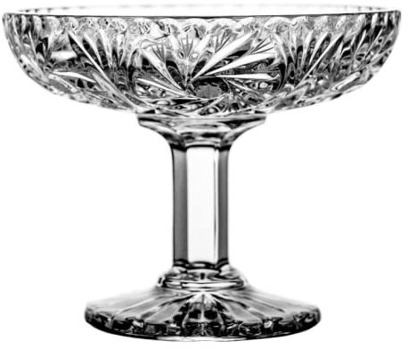 CRISTALICA Glasschale 15cm Schleuderstern Konfektschale Pralinen Gebäck Bleikristallglas
