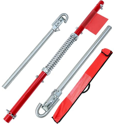 Deuba® Abschleppstange 3tlg. inkl. Dämpfung 2000 kg Zugkraft TÜV Süd GS geprüft inkl. Tasche PKW Abschleppseil