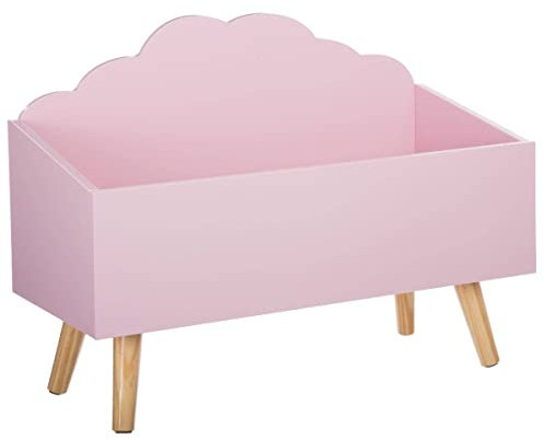 Cassapanca per giocattoli, armadietto a forma di nuvola, colore rosa