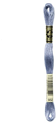 DMC Sticktwist aus Baumwolle, 6 Stränge, hell-antik blau
