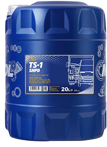 MANNOL TS-1 SHPD 15W-40 API CH-4/CG-4/CF-4/SL Olio Motore, 20 Litri