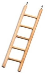 NYMPHENSITTICH- LEITER, 5-SPROSSIG LÄNGE 34 CM