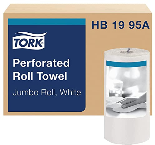 Tork HB1995A - Asciugamano perforato Jumbo a 2 veli, colore: Bianco