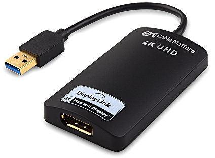 Cable Matters USB 3.0 to DisplayPort Adapter Supporting 4K Resolution