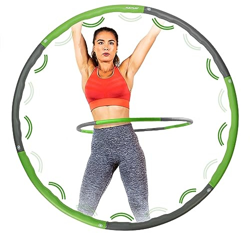 Tunturi-Fitness Hula Hoop Aro para Deportes, Unisex Adulto, Verde, 1.2 kg