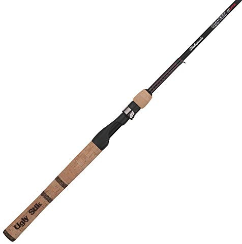 Ugly Stik Elite Spinnrute, Zweiteilige Spinnrute, 2,7–6,4 kg Schnurbewertung, mittlere Rutenleistung, extra schnelle Aktion, 1/4-5/8 Unzen Köderbewertung