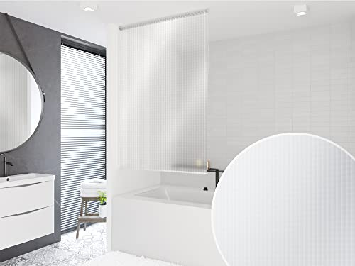 KS Handel 24 Basic DUSCHROLLO PEVA 180x240 cm 3D Optik TRANSPARENT MOSAIK! Shower Rollo Curtain!