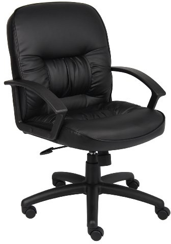 BOSS Office Products Chairs Executive Seating, 28.5 inches x 27 inches x 38.5 inches, Black