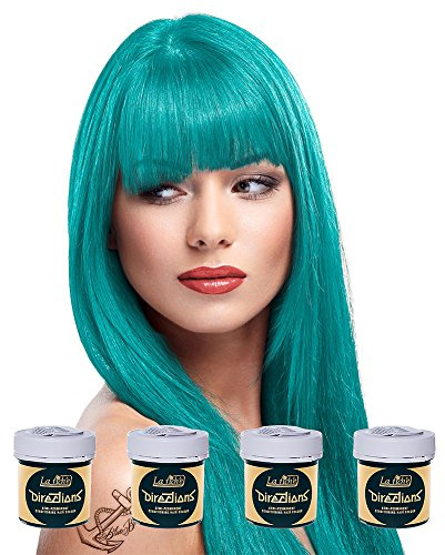 4 X La Riche Directions Semi-Permanent Hair Color 88ml Tubs - Turquoise