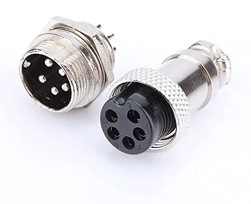 M16 16mm 5 Pin Screw Electrical Aviation Plug Connector Electrical Aviation Connector Plug (5 Pin)