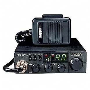 Uniden PRO520XL Pro Series 40-Channel CB Radio. Compact Design. ANL Switch and PA/CB Switch. 7 Watts of Audio Output and Instant Emergency Channel 9. - Black