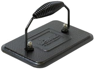 Lodge 17.15 x 11.43 cm / 6.75 x 4.5 inch Pre-Seasoned Cast Iron Rectangular Grill Press