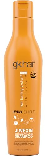 GK HAIR Global Keratin UV Color Shield Shampooing nettoyant en profondeur et protection contre la chaleur contre les dommages secs et crépus Traitement hydratant sans sulfate et sans paraben pour les