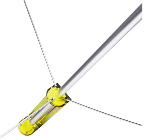 Albrecht GPA 27 CB-Stationsantenne - 1/2 Lambda Funkantenne aus Aluminium | 6,15 m CB-Antenne, 26-28 MHz, 150 W, 2,15 dBi, SO239 Anschluss, 3 Radiale jeweils 90 cm, Montagesatz, für Masten bis 40 mm