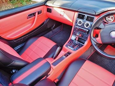 TOPCAR ATHENS 1+1 Autositzbezüge, Kunstleder mit Synthetik Rückseite Oberfläche, Auto Sitzbezüge, ROT SCHWARZ & SCHWARZ.