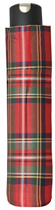 Doppler Taschenschirm Carbonsteel Mini Woven Check – extrem stabil – Karo Design