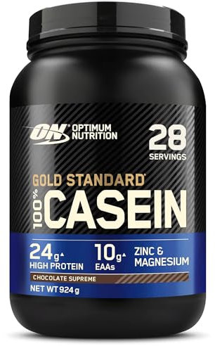 Optimum Nutrition Gold Standard Casein Slow Digesting Protein Powder with Zinc,Magnesium and Naturally Occurring Glutamine and Amino Acids,Chocolate Supreme,28 Servings,0.92 kg,Packaging May Vary