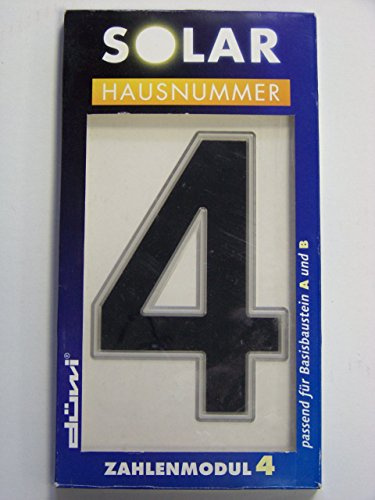 Solar-Hausnummer Nr. 4 Ziffer Basis-Modul, Acrylglas