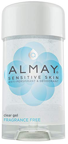 Almay Sensitive Skin Clear Gel Anti-Perspirant & Deodorant, Fragrance Free,2.25 oz(4 Pack)