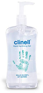 Clinell GCIHS500 Hand Sanitiser Gel - Dermotologically Tested, Kills 99.99% of Germs, Quick and Kind to Skin, No Stickiness - 500ml bottle