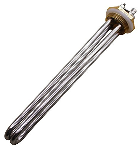Edelstahl 1.25 Zoll (DN32) Durchmesser 41,91 mm 48 V 900 W BSP Heizpatrone Messingflansch mit Silikonring