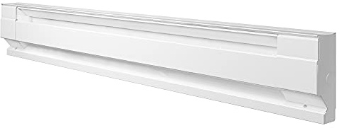 Cadet F Series 48 Electric Baseboard Heater (Model: 4F1000-1W, Part: 05534), 3412 BTU, 120 Volt, 1000 Watt, White