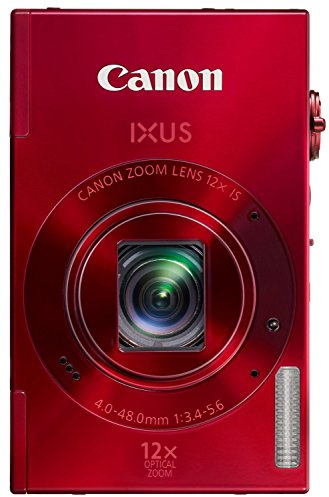 Canon IXUS 500 HS Digitalkamera (10 MP, 12-fach opt. Zoom, 7,5cm (3 Zoll) Display, Full HD, bildstabilisiert) rot