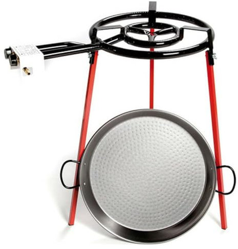 Vaello La Valenciana 6040 Ecoset con 1 bruciatore 400 mm, gambe quadrate 46 cm, acciaio, nero