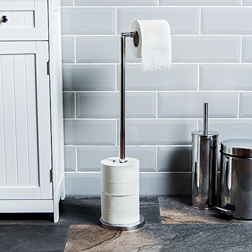 Bath Vida Porte-Rouleau de Papier hygiénique en Acier Inoxydable avec Support
