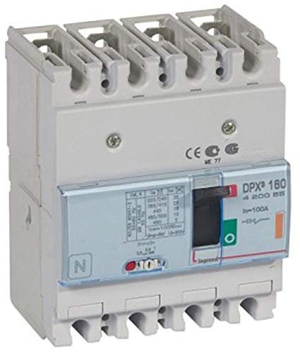 Legrand 420055 Disjoncteur Magnétothermique DPX³160, Pouvoir de Coupure 25kA 400V~, 4P, 100A