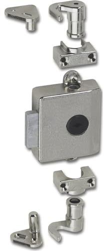JuNie Möbel-Drehstangenschloss Set,ASS,7781,D30 Metall,vernickelt
