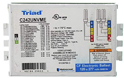 Universal C242UNVM-E001C 2Lamp 26-42 Watt Electronic Compact Fluorescent Ballast