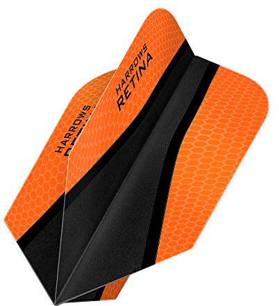 HARROWS retina-x Dart Flights – 10 Sets (30) – 100 micron Extra Strong – Slim – Orange